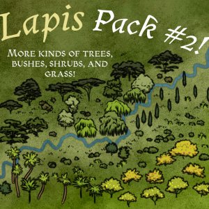 Lapis Pack #2: more trees, bushes, shrubs, and grass!